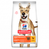 Hill’s Science Plan Adult Performance с пилешко – Пълноценна суха храна за кучета с повишени енергийни нужди на възраст над 1 година. 